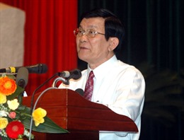 Chủ tịch nước Trương Tấn Sang dự hội nghị đối tác của Hội Chữ thập đỏ